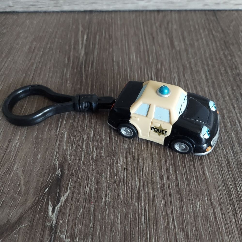 Chevron Mini Cars Patty Patrol 3 in Police Car Backpack Clip